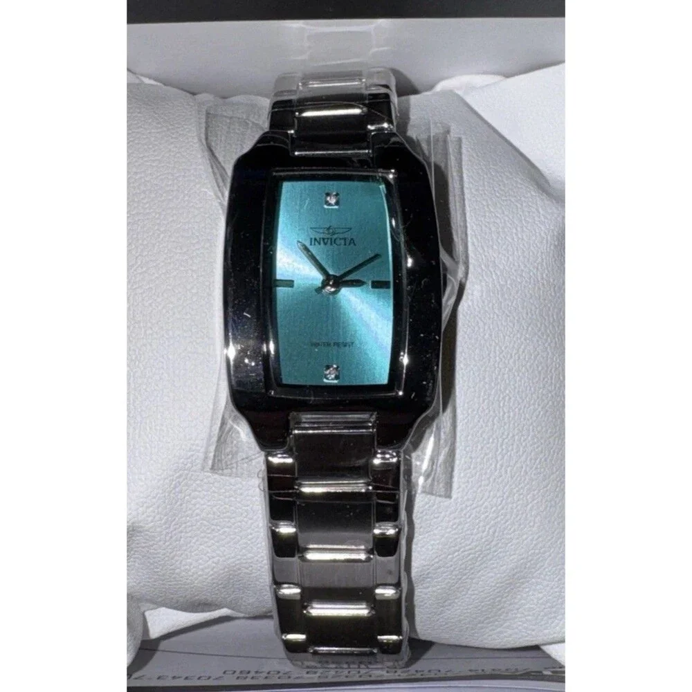 Women’s Invicta Wildflower 22mm Silver Band W/Aqua Dial Great For Any Occasion
